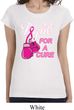 Ladies Breast Cancer Shirt Fight For a Cure Longer Length Tee T-Shirt