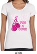 Ladies Breast Cancer Shirt Fight For a Cure Scoop Neck Tee T-Shirt
