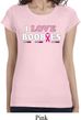 Ladies Breast Cancer Shirt I Love Boobies Longer Length Tee T-Shirt