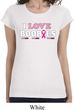 Ladies Breast Cancer Shirt I Love Boobies Longer Length Tee T-Shirt