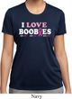 Ladies Breast Cancer Shirt I Love Boobies Moisture Wicking Tee T-Shirt