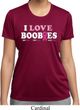 Ladies Breast Cancer Shirt I Love Boobies Moisture Wicking Tee T-Shirt
