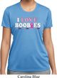 Ladies Breast Cancer Shirt I Love Boobies Moisture Wicking Tee T-Shirt