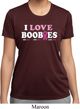 Ladies Breast Cancer Shirt I Love Boobies Moisture Wicking Tee T-Shirt