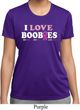 Ladies Breast Cancer Shirt I Love Boobies Moisture Wicking Tee T-Shirt