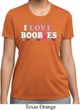 Ladies Breast Cancer Shirt I Love Boobies Moisture Wicking Tee T-Shirt