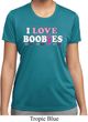 Ladies Breast Cancer Shirt I Love Boobies Moisture Wicking Tee T-Shirt
