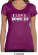 Ladies Breast Cancer Shirt I Love Boobies Scoop Neck Tee T-Shirt