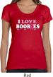 Ladies Breast Cancer Shirt I Love Boobies Scoop Neck Tee T-Shirt