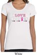 Ladies Breast Cancer Shirt I Love Boobies Scoop Neck Tee T-Shirt