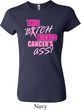 Ladies Breast Cancer Shirt Kicked Cancers Ass Crewneck Tee T-Shirt