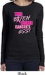 Ladies Breast Cancer Shirt Kicked Cancers Ass Long Sleeve Tee T-Shirt