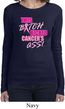 Ladies Breast Cancer Shirt Kicked Cancers Ass Long Sleeve Tee T-Shirt