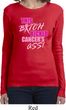 Ladies Breast Cancer Shirt Kicked Cancers Ass Long Sleeve Tee T-Shirt