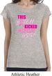 Ladies Breast Cancer Shirt Kicked Cancers Ass Longer Length Tee