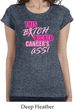 Ladies Breast Cancer Shirt Kicked Cancers Ass Longer Length Tee