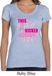 Ladies Breast Cancer Shirt Kicked Cancers Ass Scoop Neck Tee T-Shirt
