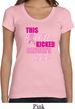 Ladies Breast Cancer Shirt Kicked Cancers Ass Scoop Neck Tee T-Shirt