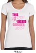 Ladies Breast Cancer Shirt Kicked Cancers Ass Scoop Neck Tee T-Shirt
