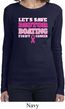 Ladies Breast Cancer Shirt Motor Boating Long Sleeve Tee T-Shirt