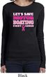 Ladies Breast Cancer Shirt Motor Boating Long Sleeve Tee T-Shirt