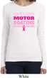 Ladies Breast Cancer Shirt Motor Boating Long Sleeve Tee T-Shirt