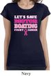 Ladies Breast Cancer Shirt Motor Boating Longer Length Tee T-Shirt