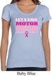 Ladies Breast Cancer Shirt Motor Boating Scoop Neck Tee T-Shirt