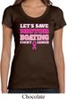 Ladies Breast Cancer Shirt Motor Boating Scoop Neck Tee T-Shirt