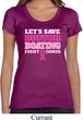 Ladies Breast Cancer Shirt Motor Boating Scoop Neck Tee T-Shirt
