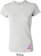 Ladies Breast Cancer Shirt Pink Ribbon Bottom Print Crewneck T-Shirt