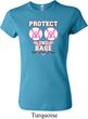 Ladies Breast Cancer Shirt Protect 2nd Base Crewneck Tee T-Shirt
