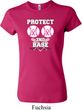 Ladies Breast Cancer Shirt Protect 2nd Base Crewneck Tee T-Shirt