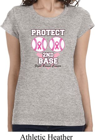 Ladies Breast Cancer Shirt Protect 2nd Base Longer Length Tee T-Shirt