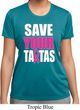 Ladies Breast Cancer Shirt Save Your Tatas Moisture Wicking Tee