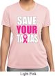Ladies Breast Cancer Shirt Save Your Tatas Moisture Wicking Tee