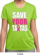 Ladies Breast Cancer Shirt Save Your Tatas Moisture Wicking Tee