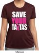 Ladies Breast Cancer Shirt Save Your Tatas Moisture Wicking Tee