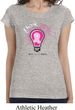 Ladies Breast Cancer Shirt Think Pink Longer Length Tee T-Shirt