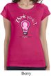 Ladies Breast Cancer Shirt Think Pink Longer Length Tee T-Shirt