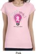 Ladies Breast Cancer Shirt Think Pink Longer Length Tee T-Shirt