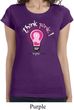 Ladies Breast Cancer Shirt Think Pink Longer Length Tee T-Shirt