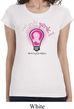 Ladies Breast Cancer Shirt Think Pink Longer Length Tee T-Shirt