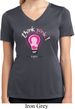 Ladies Breast Cancer Shirt Think Pink Moisture Wicking V-neck Tee
