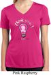 Ladies Breast Cancer Shirt Think Pink Moisture Wicking V-neck Tee