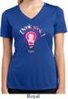 Ladies Breast Cancer Shirt Think Pink Moisture Wicking V-neck Tee