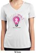 Ladies Breast Cancer Shirt Think Pink Moisture Wicking V-neck Tee