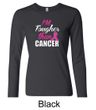 Ladies Breast Cancer Shirt Tougher Than Cancer Long Sleeve Tee T-shirt