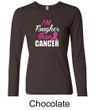 Ladies Breast Cancer Shirt Tougher Than Cancer Long Sleeve Tee T-shirt