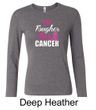 Ladies Breast Cancer Shirt Tougher Than Cancer Long Sleeve Tee T-shirt